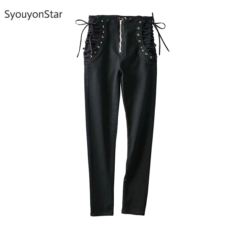 SyouyonStar синие джинсы, женские обтягивающие длинные джинсы, джинсы, Дамские джинсы