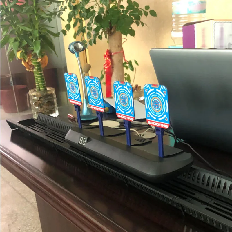 Синие пули с подсчётом автоматический сброс электрическая мишень для игрушек