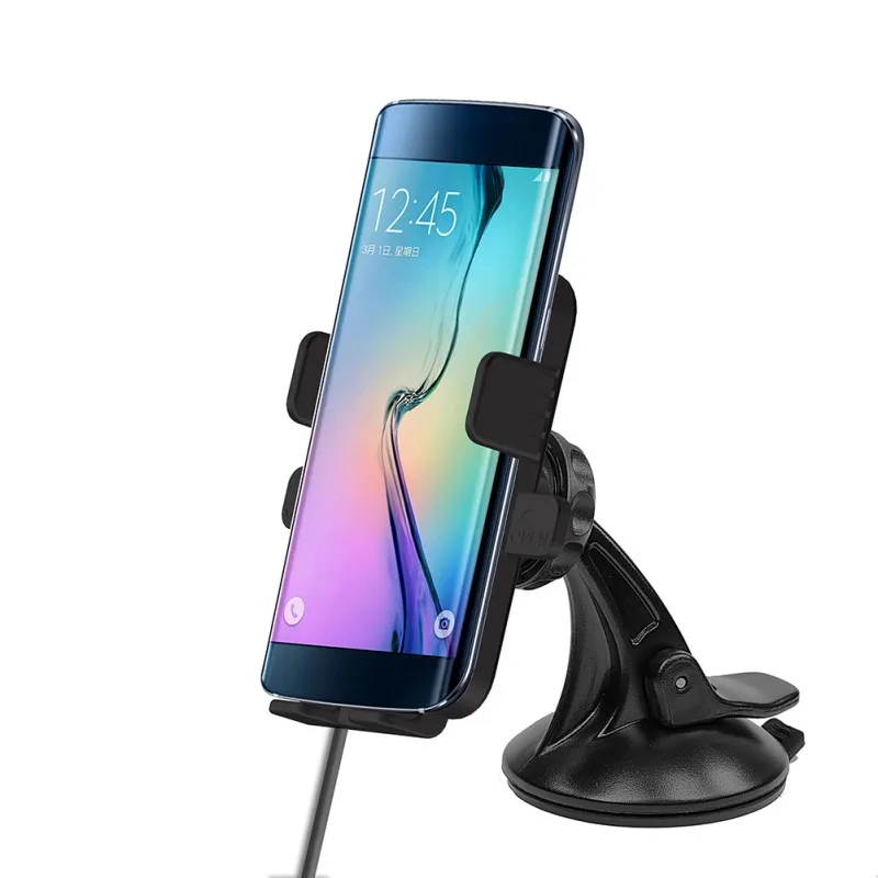 Регулируемый автомобильный держатель для быстрой зарядки для iPhone X 8 Xiaomi Air Vent/CD порт/присоска QI Беспроводное зарядное устройство гравитационная подставка