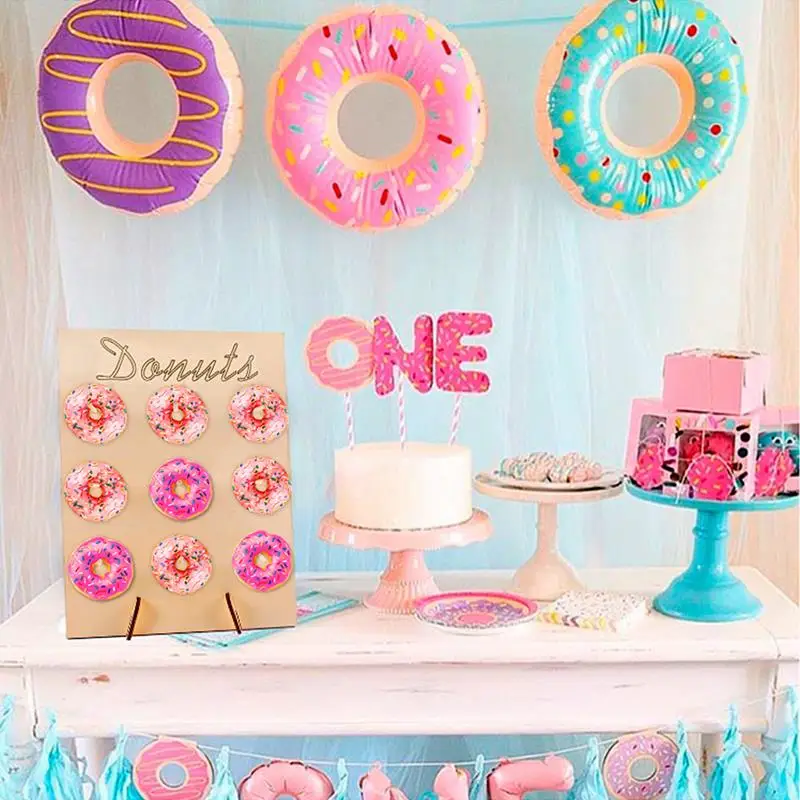 

Donut Display Stand Donut Wall Stand Wooden Sweet Home Decoration Doughnut Creative Convenient Decoration Stand Party