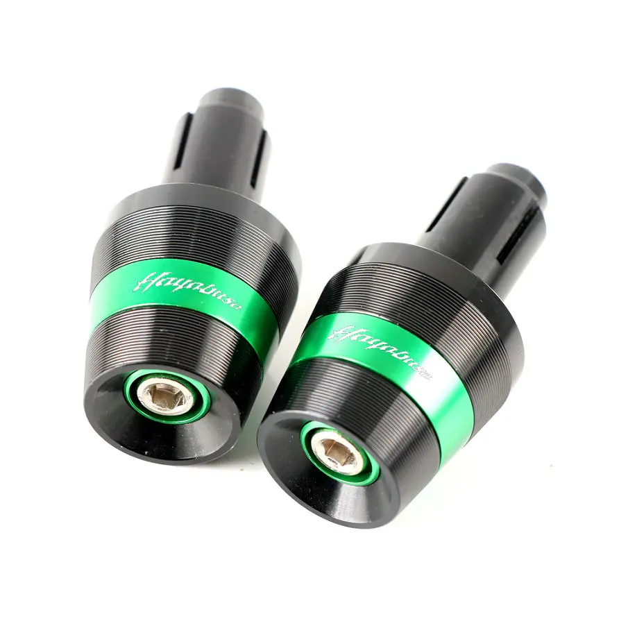 Green 7/8 ''22 мм мотоцикл Алюминий с ЧПУ ручки для Suzuki HAYABUSA GSXR1300 мото рукоятка ручки с торцевыми крышками Вилки - Цвет: Green