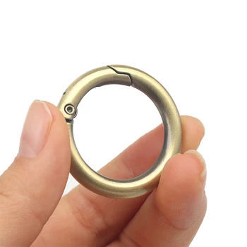 

4Pcs Metal Spring Gate O Ring Hook Openable Keyring Leather Bag Belt Strap Buckle Snap Clasp Clip Trigger Luggage Leather craft
