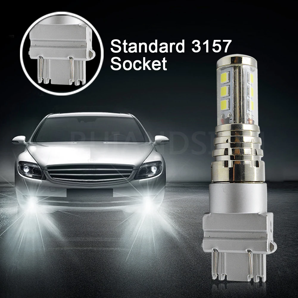 2x8,16 W 0.68A автомобиля T20 7440 7443 светодиодный лампы 3030 9SMD светодиодный 3156 3157 светодиодный для тормозной системы обратного светильник сигнала поворота может занять от 10 до 30V Белый 1000lm