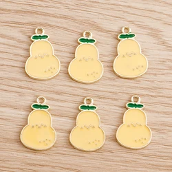 Set of 10 Colorful Fruit Enamel Charms for Handmade Jewelry Crafting (Pear)