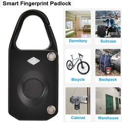 Serrure intelligente à empreintes digitales, batterie USB, étanche, intérieur/extérieur, armoire, tiroir, sac de sport, sac à dos, armoire, casier, journal intime 