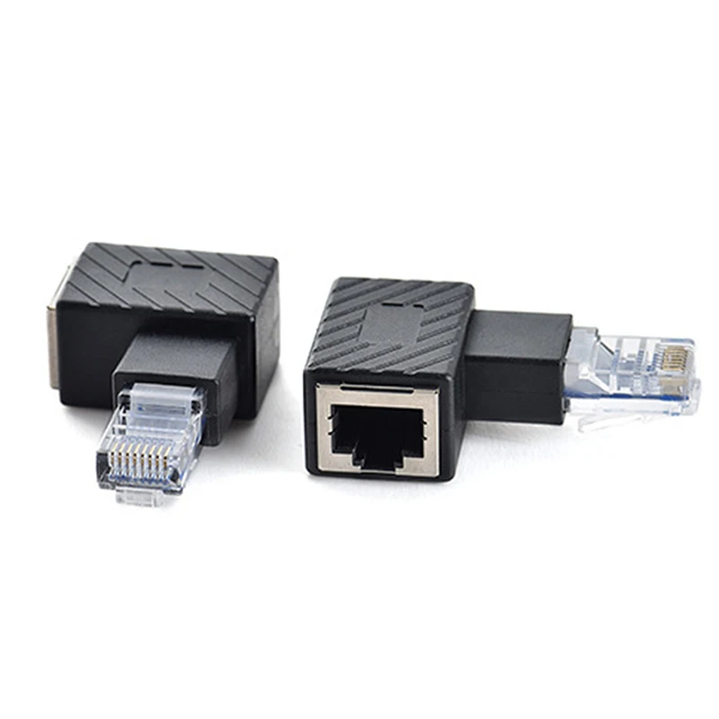 

1PCS 90 Degree 270 Degree Up Down Left Right Multi-angle RJ45 Male to Female Lan