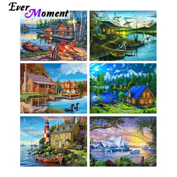 

Ever Moment Diamond Painting Scenic 5D DIY Picture Diamond Display Hobbies And Handicrafts Full Square Resin Drills 4Y519