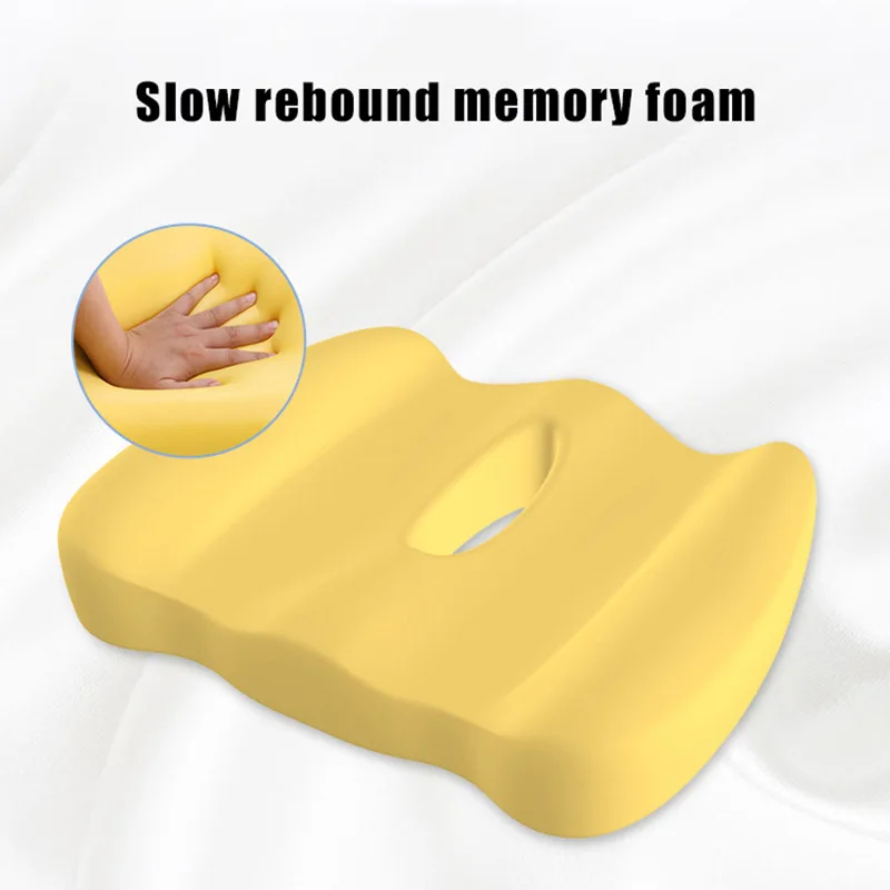 Memory Foam Seat Cushion Nerve Pain Back Sciatica Pain Relief Hip Shaping Wedge Cushion Hogard