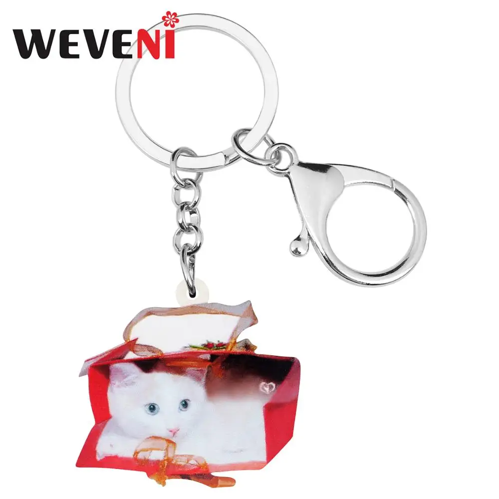 Акриловые брелки WEVENI в виде турецкого кота на День святого Валентина животные