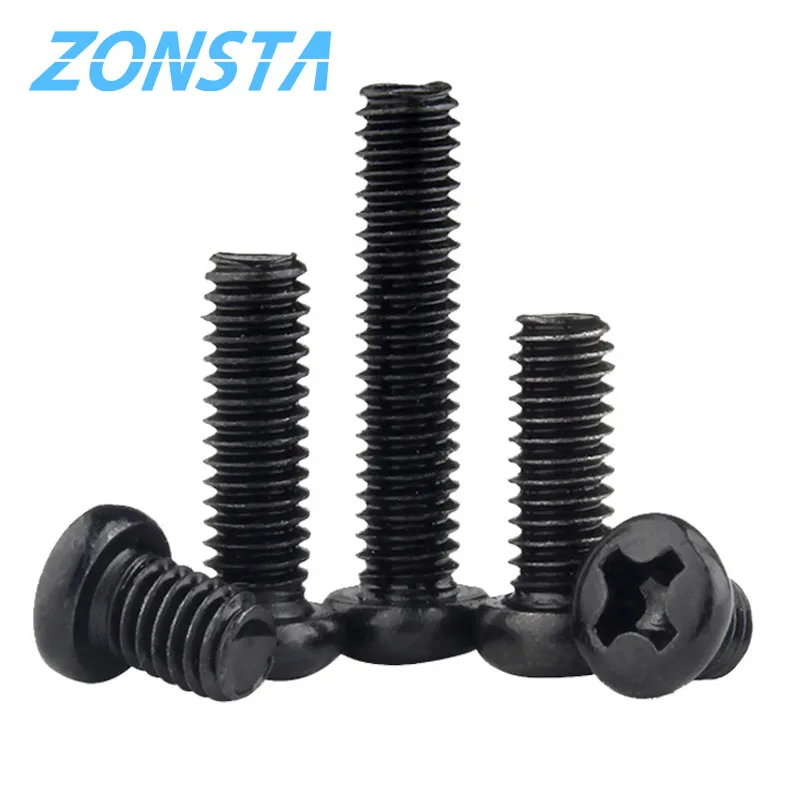 Round head cross screw M1.2 M1.4 M1.7 M2 M2.5 M3 M4 Electronic small size Recessed Pan Head Phillips screws DIN7985 GB818