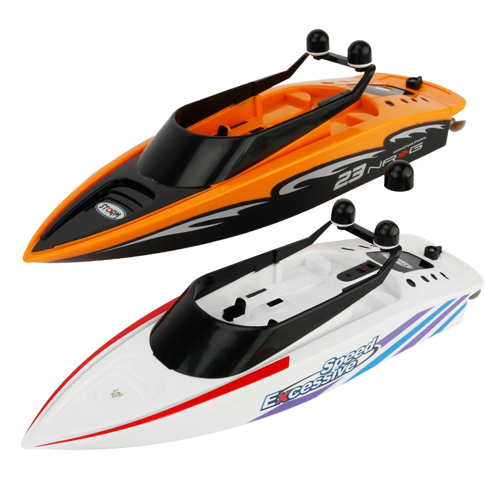 

Rc Boat 2 Colors Toy Speed Boat Remote Control of Wireless Boat Digital Automatic Frequency Modulation Remote Control Model Toy