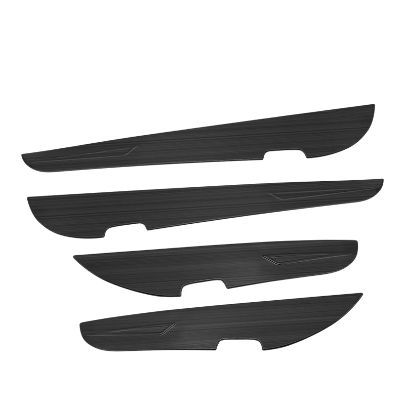 Lsrtw2017 Нержавеющая сталь автомобильные внутренние двери анти-kick Панель для Skoda Superb - Название цвета: titanium black