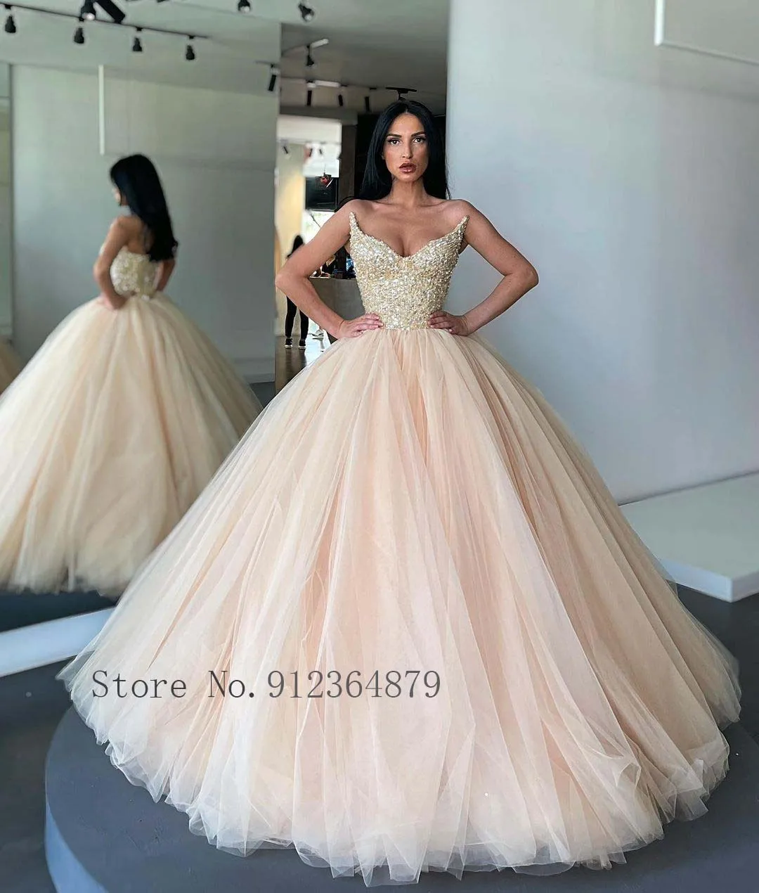 Wedding Dresses Spaghetti Straps V neck 