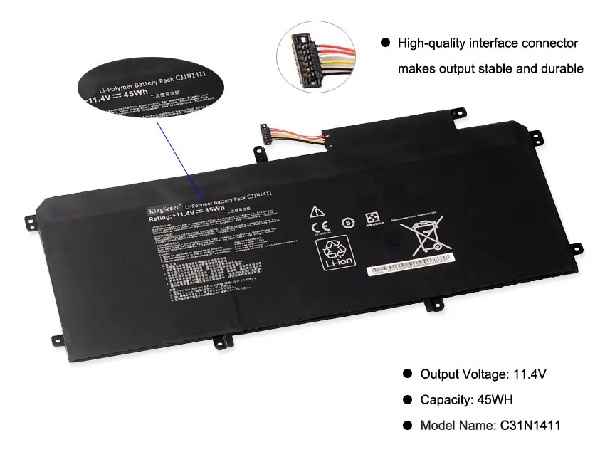 U305F, U305FA, U305CA, UX305CA, UX305CA, UX305F, Série UX305FA, 11.4V, 45Wh