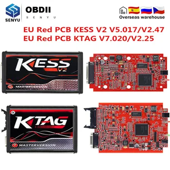 

Unlocked Online Version EU Red PCB KESS V2 Master V5.017 V2.47 ECU Programmer V2.25 V2.23 KTAG V7.020 BDM Frame 100 obd2 Scanner