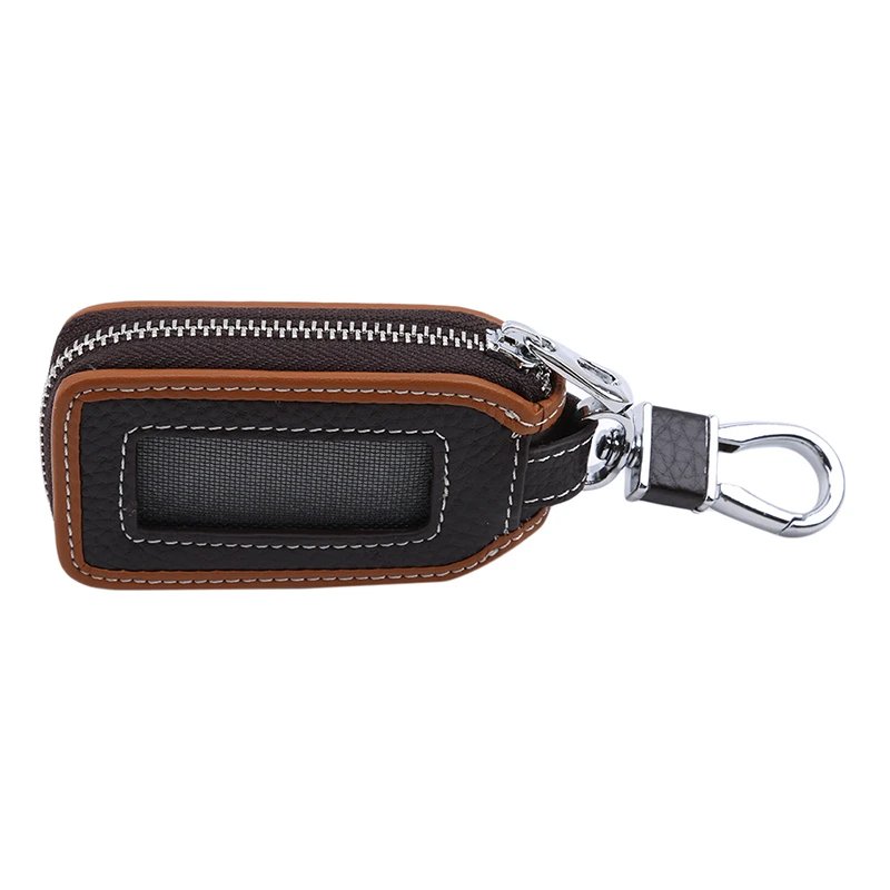 black brown border Из искусственной кожи, кошельки для автомобильных ключей, мужские и женские ключи, органайзер, чехол для ключей на молнии, чехол для ключей, сумки, держатель для ключей, ключница - Цвет: black brown border