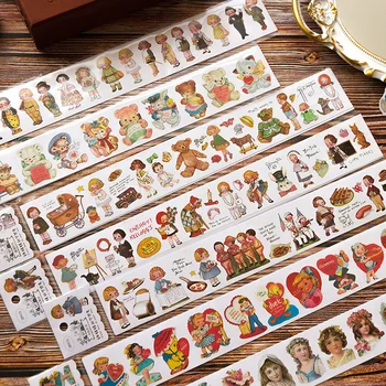 

50pcs/1lot Washi Masking Tapes Paper Doll's Dream Show Decorative Adhesive Scrapbooking DIY Paper Japanese Stickers