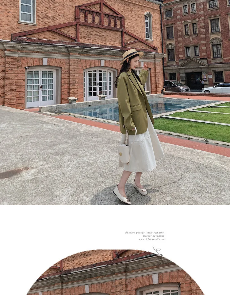 Для фотосессии, корейский стиль, маленький костюм, пальто для женщин, свободный крой, осень, знаменитостей, похудение, британский стиль, Гонконг, вкус