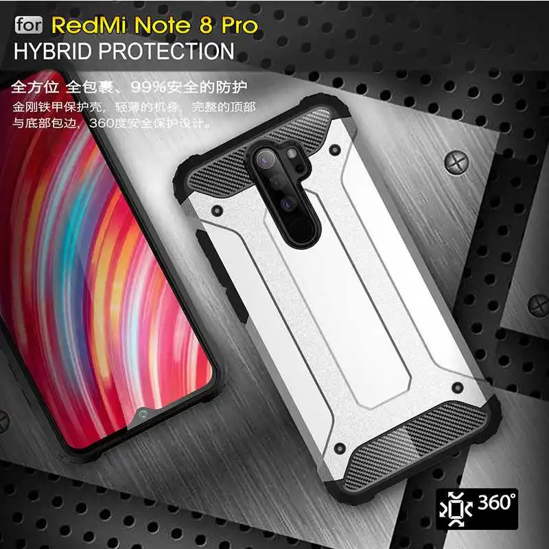 Железная Броня Mokoemi, ударопрочный чехол 6,53 дюйма для Xiaomi Redmi Note 8 Pro, чехол для Xiaomi Redmi Note 8 Pro, чехол для телефона