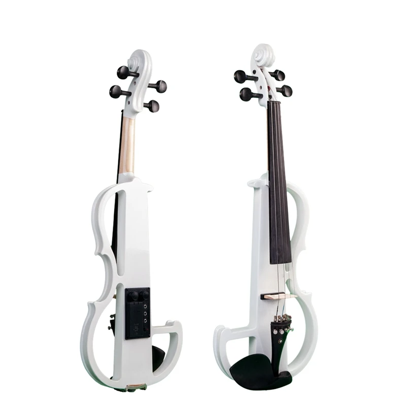 

NAOMI Full Size 4/4 Solid Wood Electronic Silent Violin with Ebony Fittings, Carrying Case, Audio Earphone, Cable, Rosin, Bow