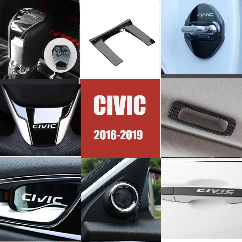 Для Honda 10Th CIVIC 2016 2017 2018 2019 2020 модификация интерьера автомобиля декоративная