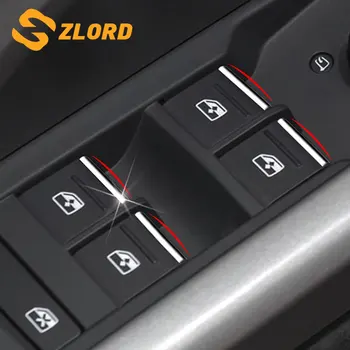 

7Pcs/Set ABS Chrome Windows Control Panel Knob Cover Trim Fit for Audi Q3 2019 2020 Accessories