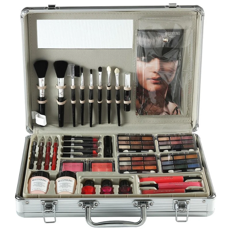 

Missyoung Makeup Tool Kit Including Matte Eyeshadow Lipstick Lip Gloss Foundation Brush Nail Polish Makeup Set Cosmetic Kit