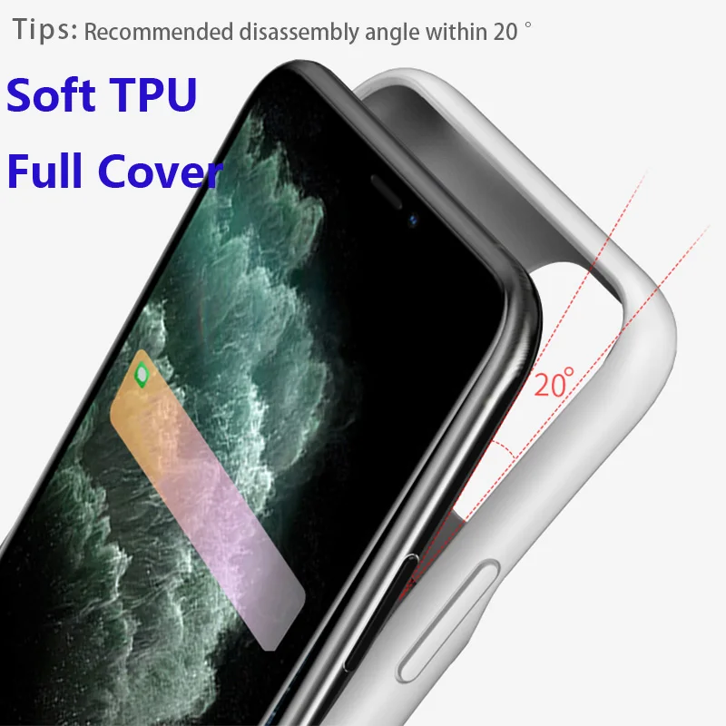 Портативный чехол для зарядного устройства для iPhone 11, для iPhone 11 Pro, для iPhone 11 Pro Max, 6000 мА/ч, Ультратонкий чехол для аккумулятора с аудио