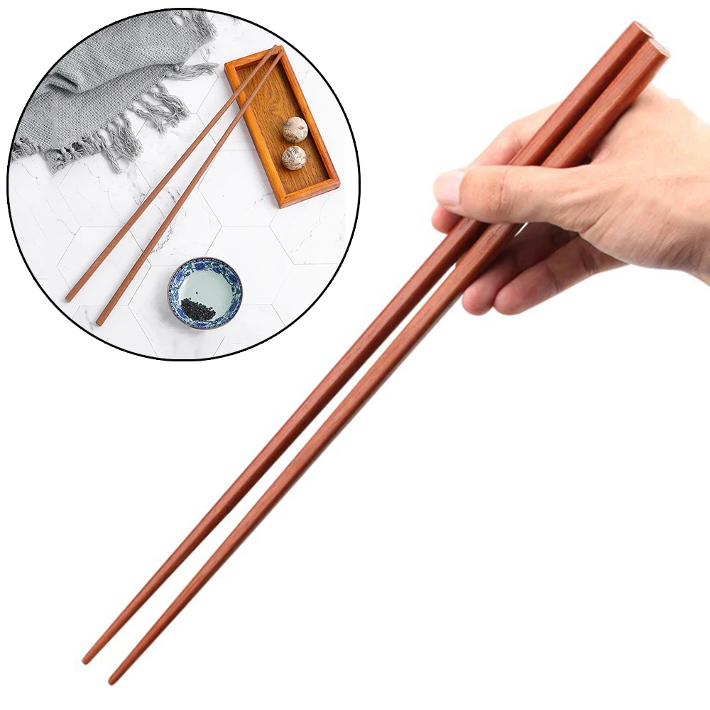 42CM Cooking Extra Long Wooden Chopsticks for Kitchen Frying Mixing Hot Pot 