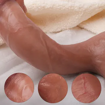 Super Huge Real Skin Silicone Big Realistic Dildo Suction Cup Dildos Male Artificial Rubber Penis Dick Sex Toys For Women Dildo 2