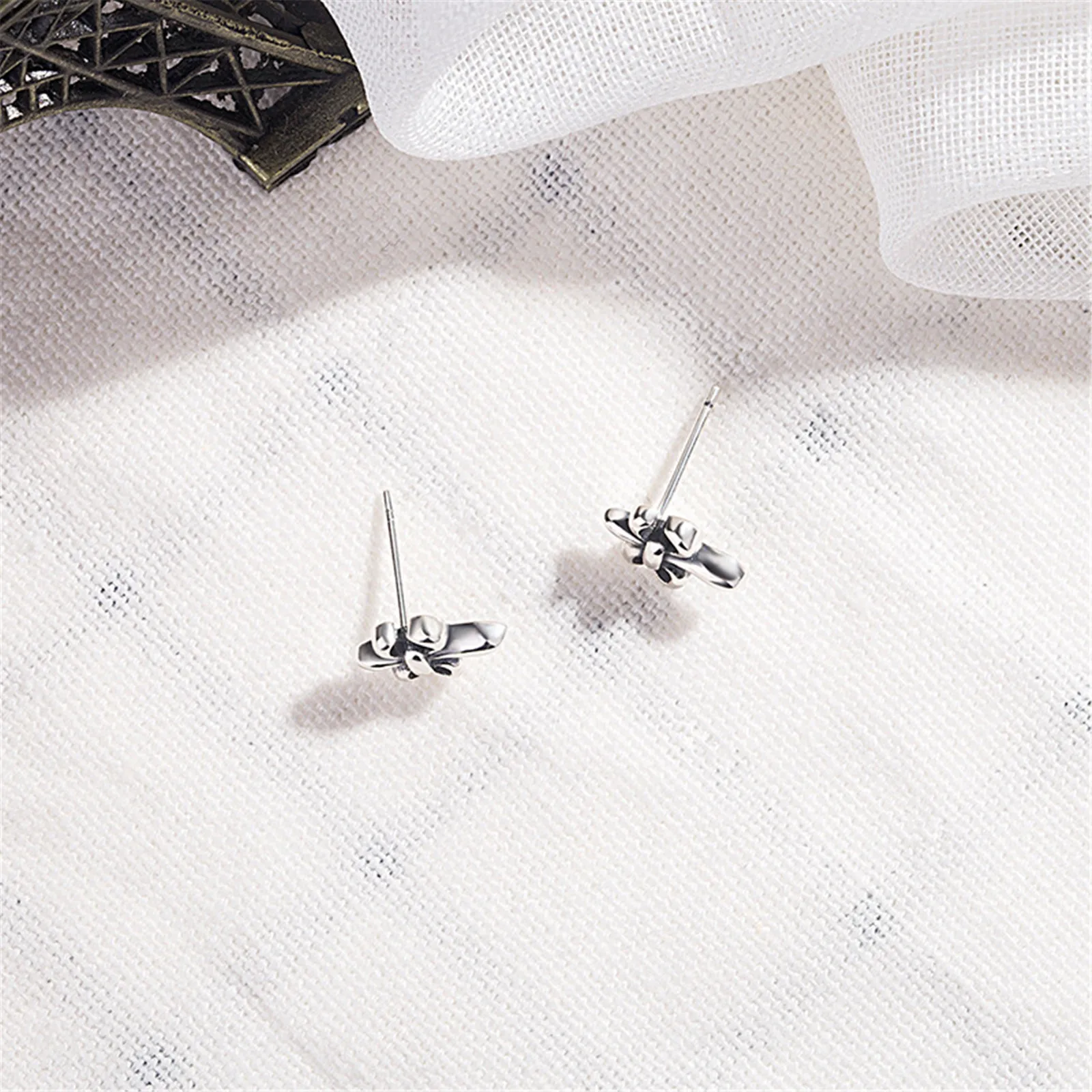 Fleur De Lis Silver Earring for Women Tiny Earstud Fleur-de-lys Heraldic Heraldry French Symbol Vintage 2021 New