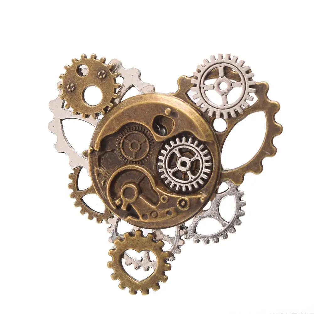 Broche Vintage Faisan - Style Steampunk, Jeu, Cosplay, Pièce Unique Rustique
