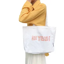 Большая вместительная Женская Холщовая Сумка-тоут с буквенным принтом, многоразовые сумки для покупок, повседневная женская сумка, сумка для девочек