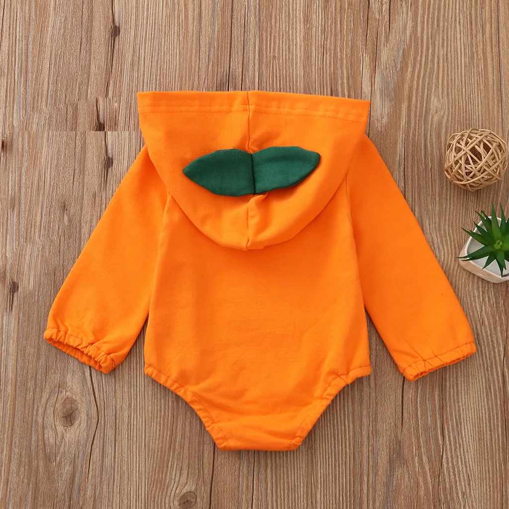 2020 Fashion Newborn Baby Clothes Boys Girls Costume Long Sleeve Halloween Pumpkin Romper Bodysuit Clothes Hot Sell Outfits