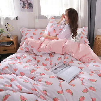 

Fuwatacchi 4pcs Nordic Comforter Bedding Sets Striped King Size Bed Sheets And Pillowcases for Home Bed Duvet Cover Bedding Set