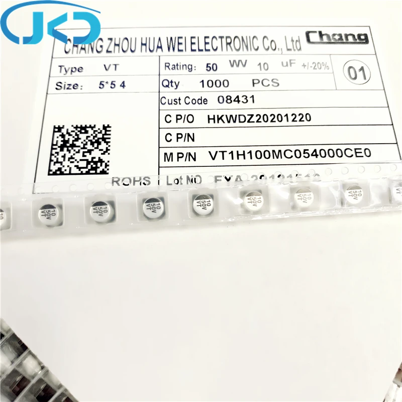 

20 шт./50 шт. новинка 10 мкФ 50 в 5x5,4 мм сверхнизкий ESR 50v10мкф SMD алюминиевый электролитический конденсатор Высокое качество 10UF50V SMD