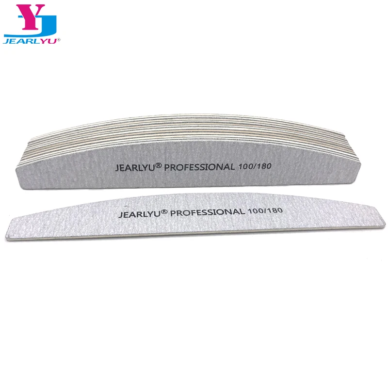 

5Pcs New Professional Nail Files Sandpaper Buffers Slim Crescent 100/180 Reusable File Cuticle Remover Callus Polish Nail Tools