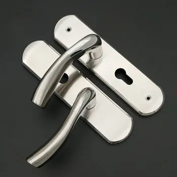 

Durable Door Handle Lock Cylinder Front Back Lever Latch Home Security with Keys Dual Latch Room Door Panel Security Locks