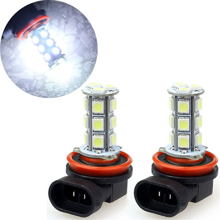2x H11 H8 18 светодиодный светильник 5050 SMD для противотуманной фары автомобиля белого