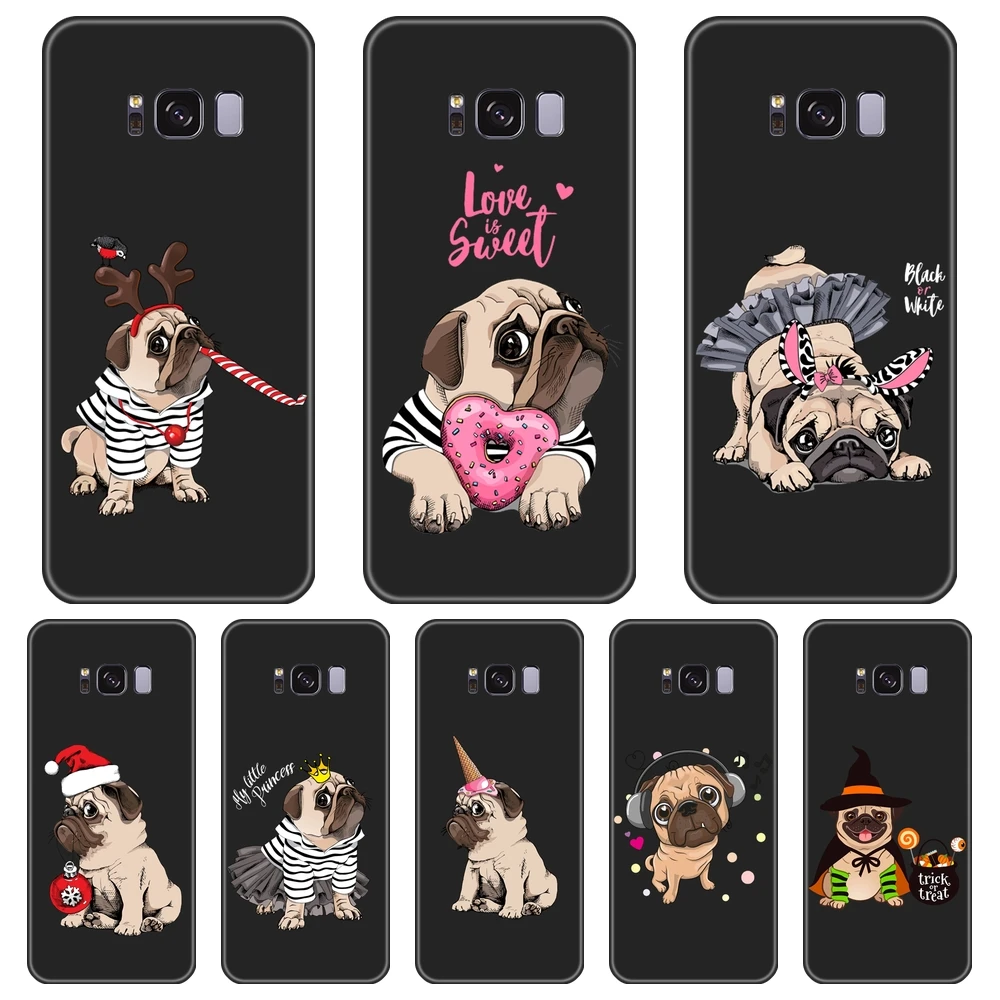 Чехол для Samsung Galaxy S5 S6 S7 Edge S8 S9 Plus мягкая задняя крышка из ТПУ силикона Pud Dog Note 4 5 8 9