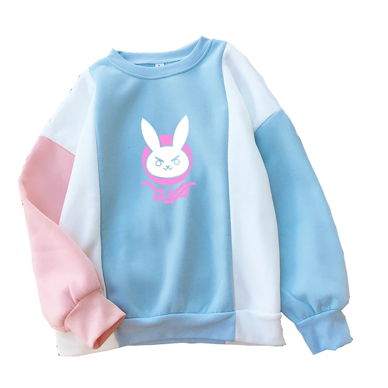 Hoodie Sweatshirt Pullover D.VA Streetwear Fleece Color Harajuku Kawaii Autumn Winter