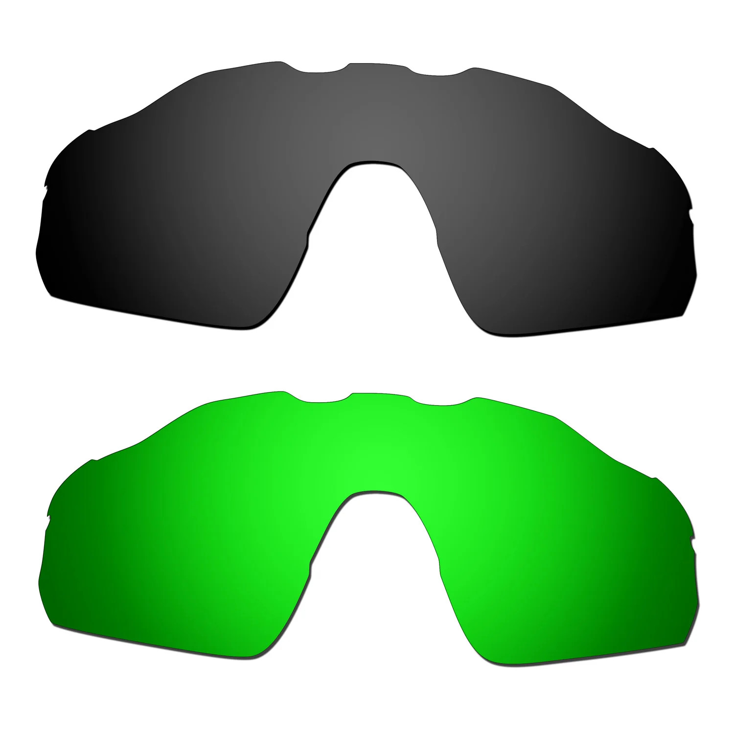 

HKUCO Polarized Replacement Lenses For Radar EV Pitch Sunglasses Black/Green 2 Pairs