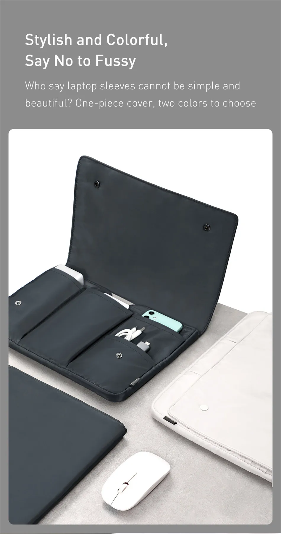 Baseus Basics Series 16 inch Laptop Sleeve description image 6