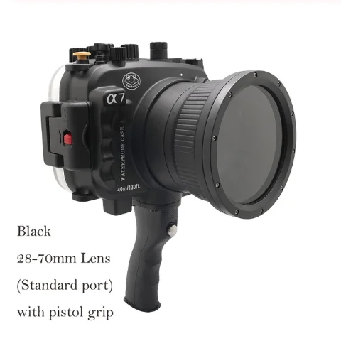 Black Водонепроницаемый чехол для камеры для sony A7III A7R3 A7RIII с 28-70 мм линзой Пистолетная ручка для дайвинга сумка для камеры 1 шт - Цвет: Black