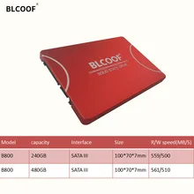 SSD 2,5 дюймов sata III HDD 240 ГБ 480 ГБ TLC Внутренний твердотельный BLCOOF внутренний жесткий диск disco duro для ноутбуков/настольных компьютеров