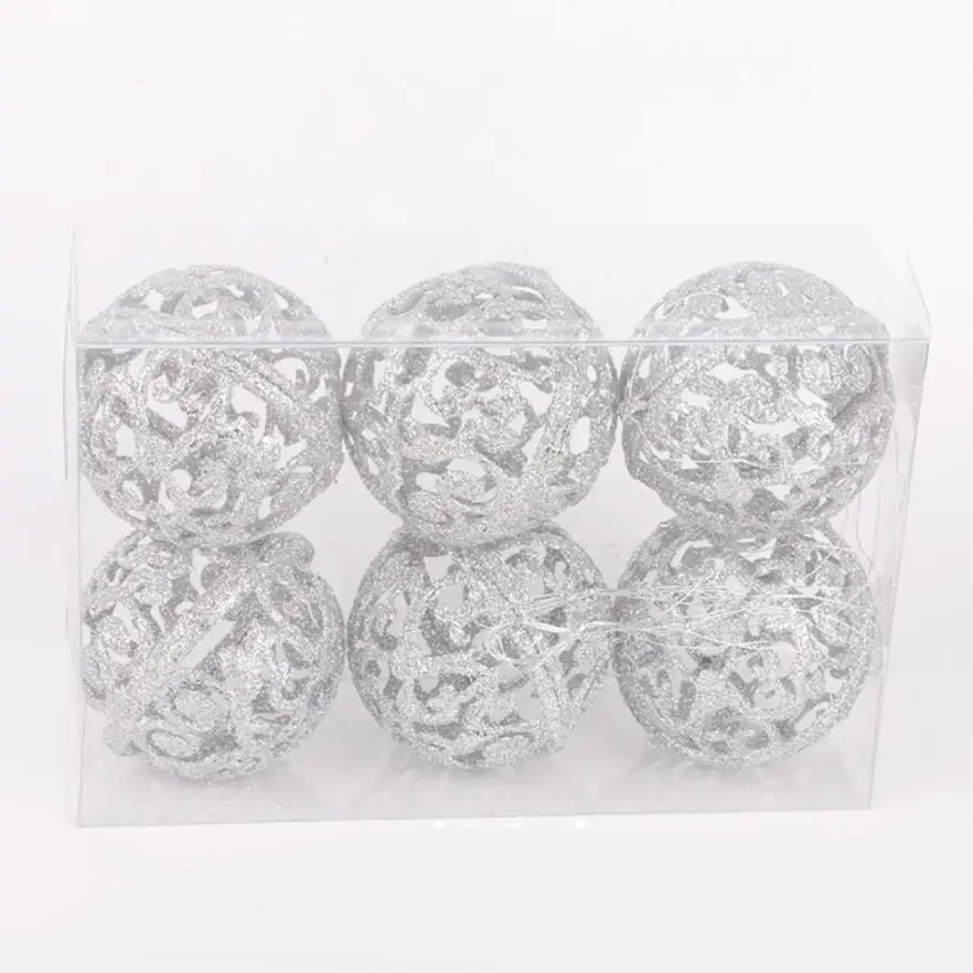 6cm Christmas Ball Ornaments Xmas Tree Ball Bauble Hanging Home Party Ornament Decor 10.19