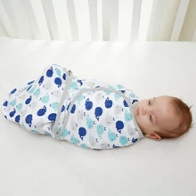 

0-2Months Baby Swaddle 100% Cotton Sleeping Bag Newborn Baby Blanket Wrap Cloth Anti-Startle Spring Thin 0.5Tog Cocoon Sack