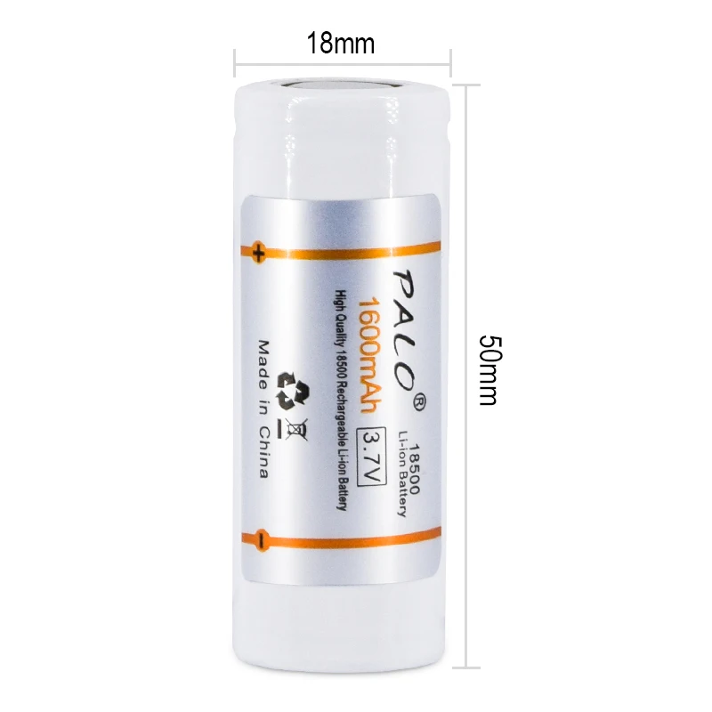 18500 перезаряжаемая батарея 3,7 V Li-Ion 1600mAh и 4 слота смарт-зарядное устройство для 3,7 V литиевая 14500/16350/18500/18650 размер