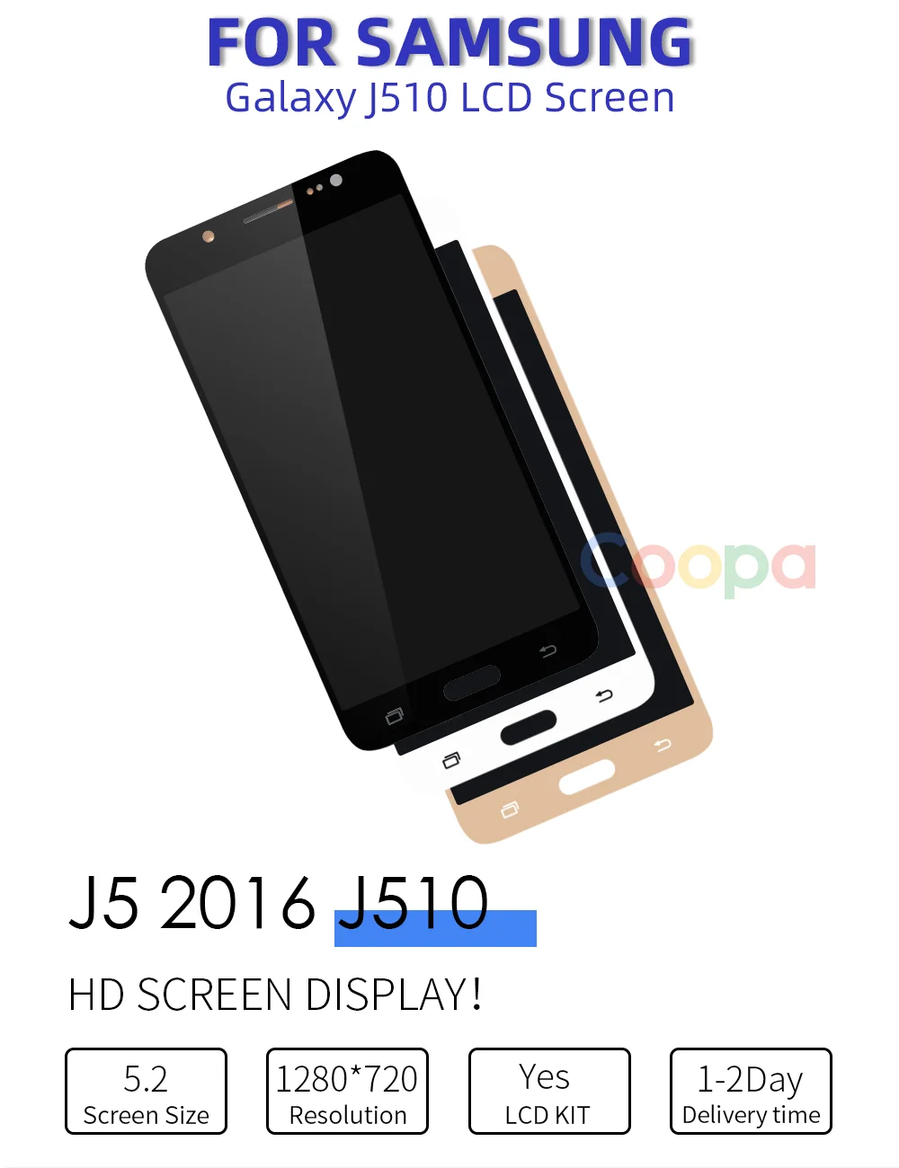 ЖК-дисплей с регулировкой яркости для samsung Galaxy J5 SM-J510F J510FN J510M J510+ кодирующий преобразователь сенсорного экрана в сборе