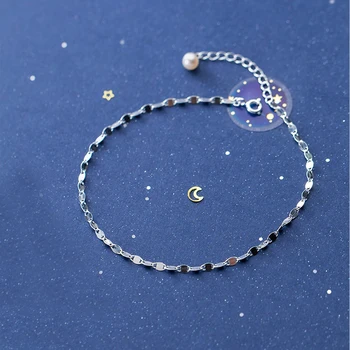 

MloveAcc Unique Anklet 100% 925 Sterling Silver Foot Jewelry On Foot Ankle Bracelets for Women Leg Chain